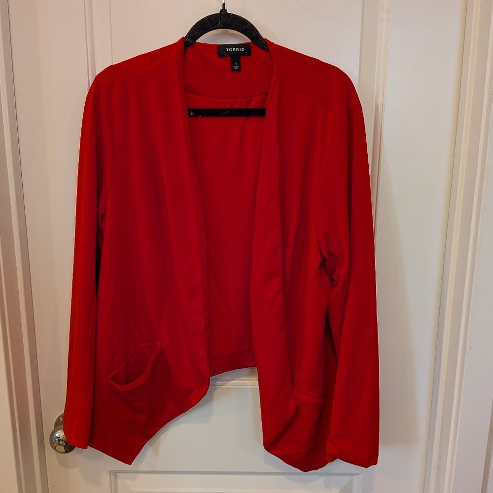 torrid Red Open-Front Blazer